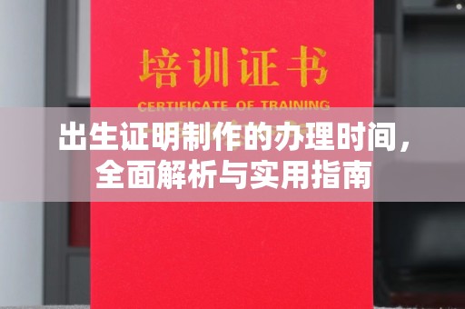 兴平出生证明制作的办理时间，全面解析与实用指南