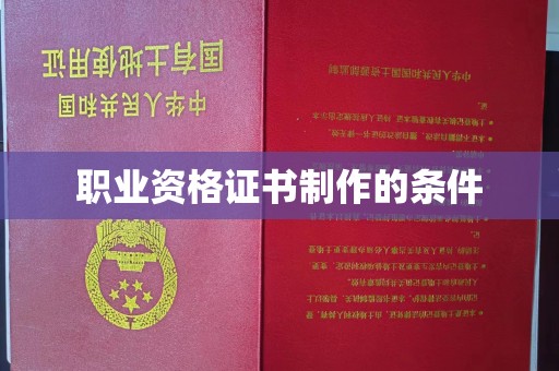 兴平职业资格证书制作的条件