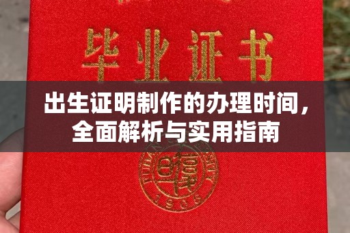 兴平出生证明制作的办理时间，全面解析与实用指南